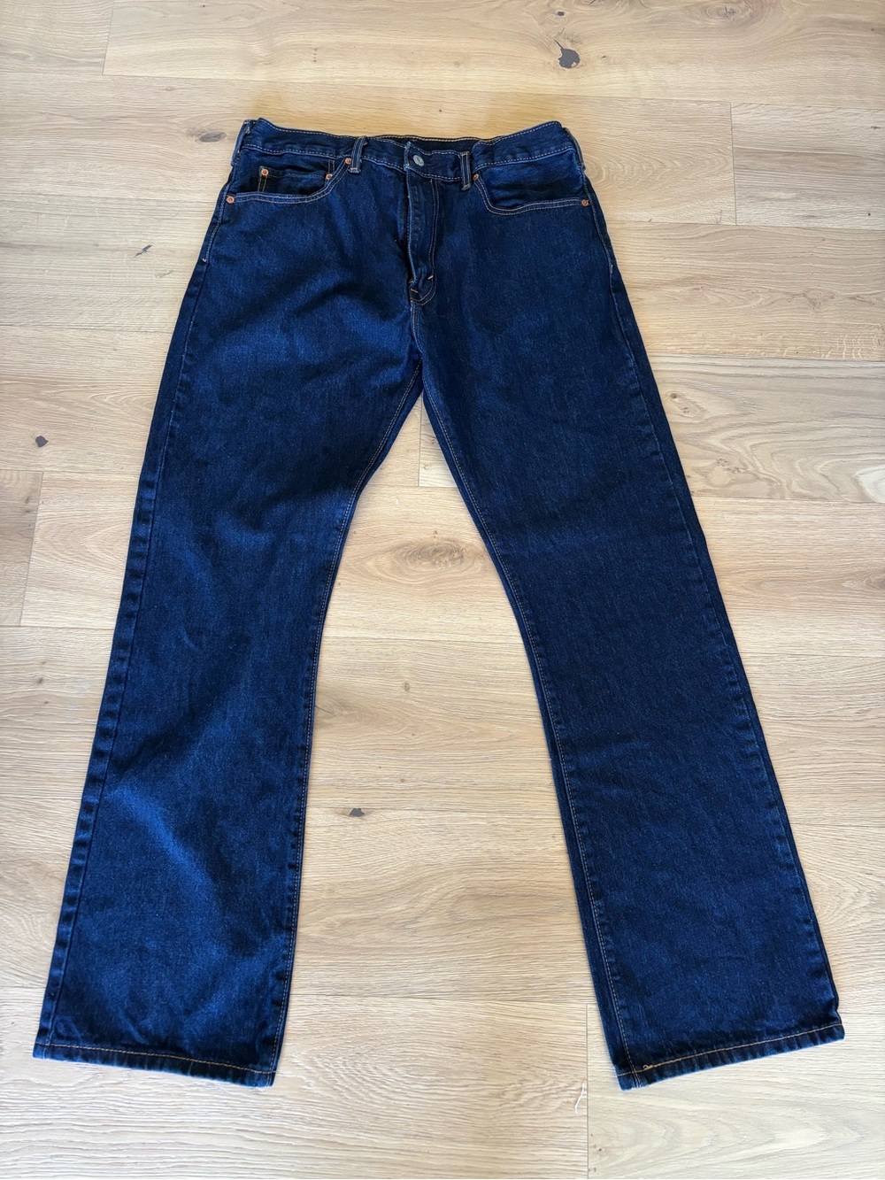 Men’s Levi Bootcut Jeans, Like New, Slim Fit, Dark Wash, 100% Cotton, 36 x 34